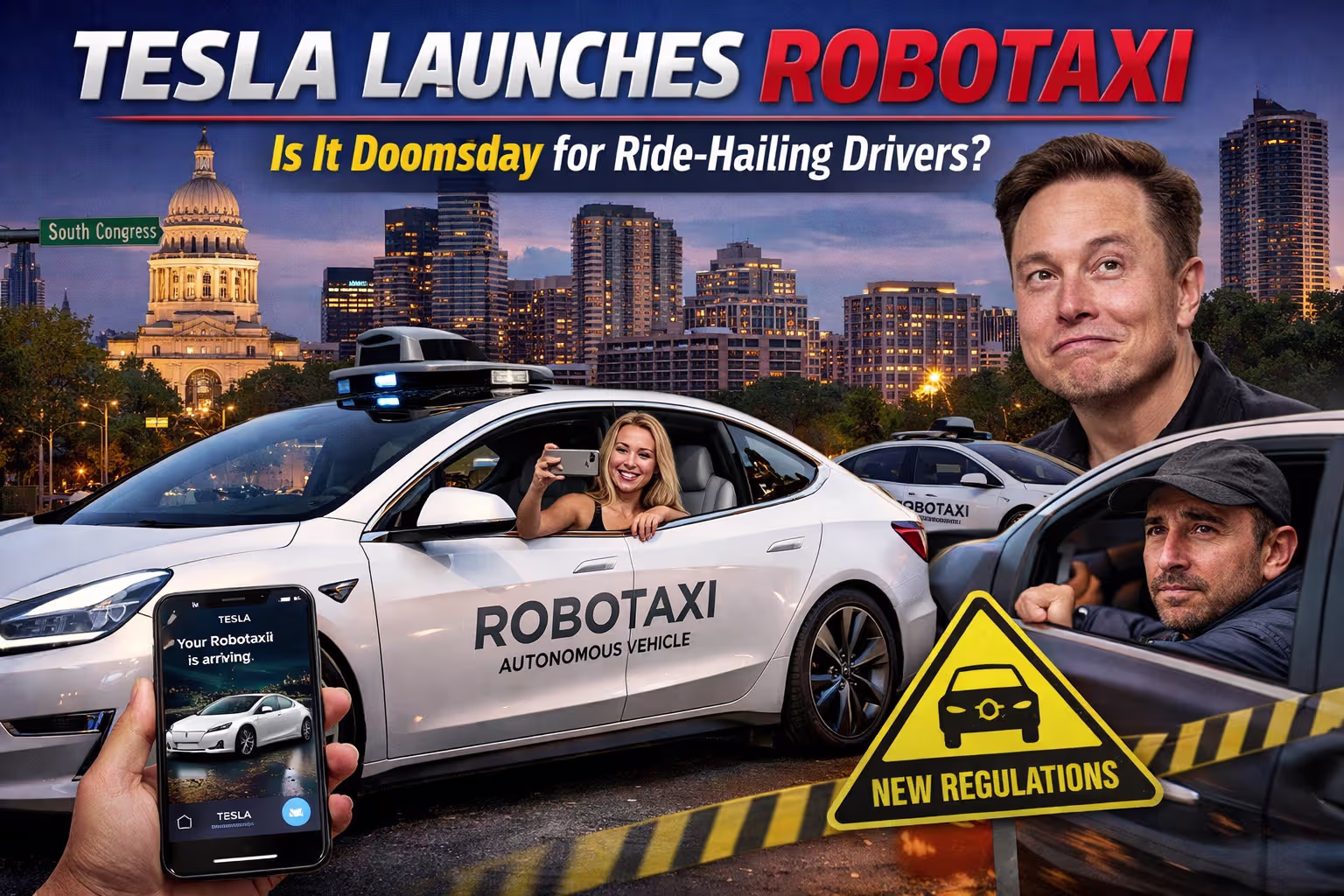 Tesla Officially Launches Robotaxi — Are Ride-Hailing Drivers Facing Doomsday?
